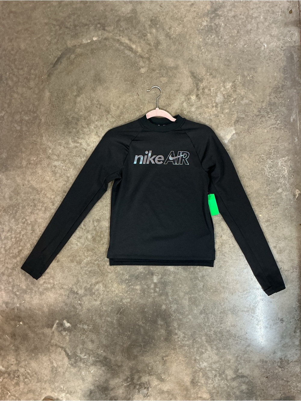 Nike Air Dri-FIT Long Sleeve Mock Neck Crop Athletic Top Black Women’s Small